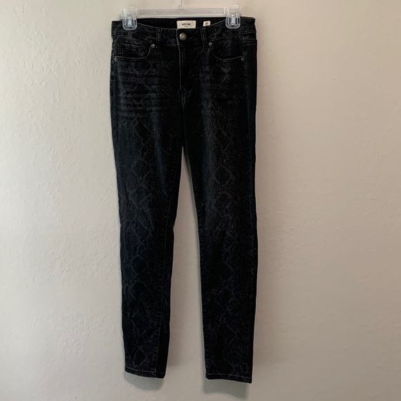 Miss Me Denim - Miss Me Snakeskin Print Skinny Jeans